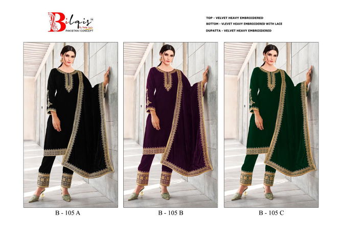 Bilqis B 105 A To C Pakistani Salwar Kameez Wholesale Price In Surat