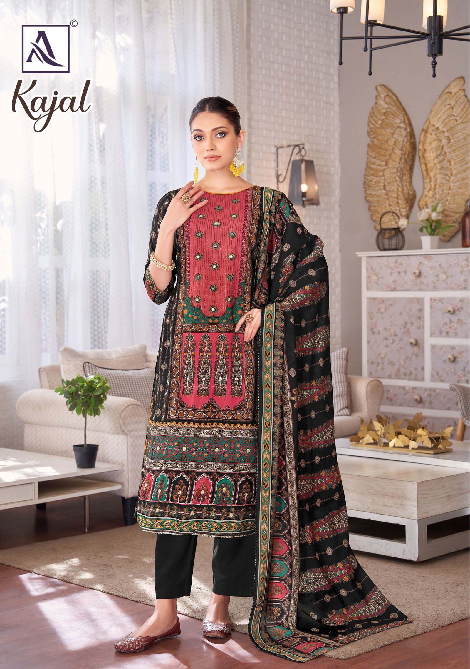 Kajal By Alok Suit Viscose Reyon Dress Material Wholesalers In Delhi