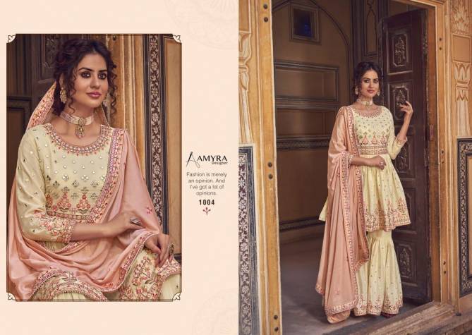 AAMYRA RIWAZ Latest Designer Fancy Festive Wear Heavy Chinon Silk With Heavy Exclusive Mirror Embroidery Work Salwar Suit Collection