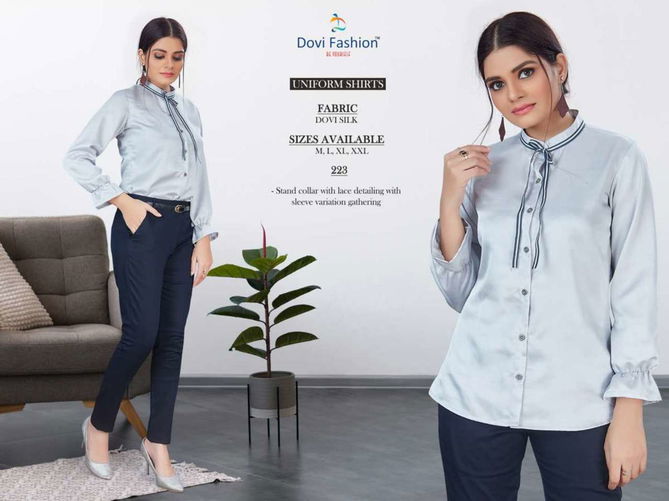 Uniform Shirts Latest Fancy Designer Casual Wear Satin Silk Shirt Collection