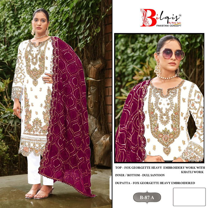 Bilqis B 88 A to D Wholesale Pakistani Suits Suppliers In Mumbai