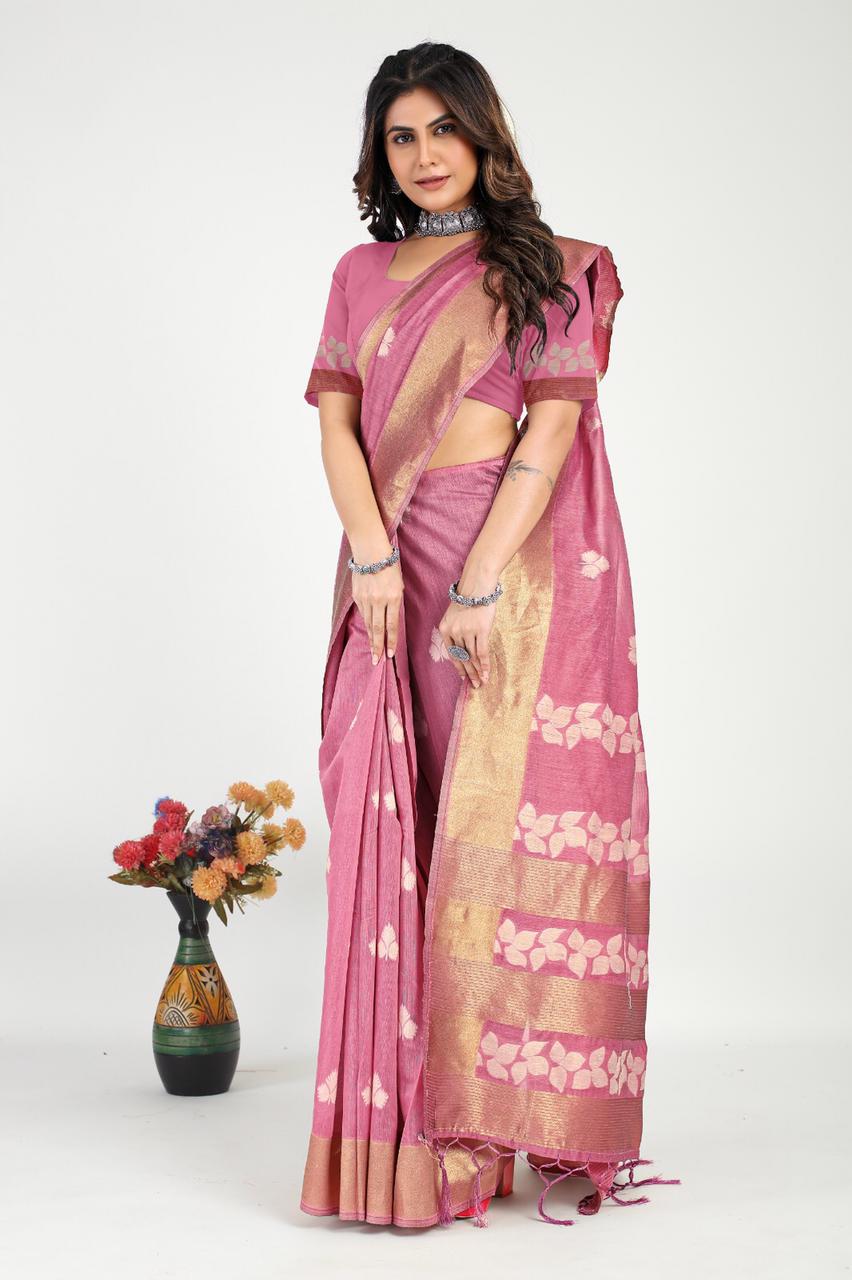 Alveera 3 Linen Silk Designer Sarees Catalog