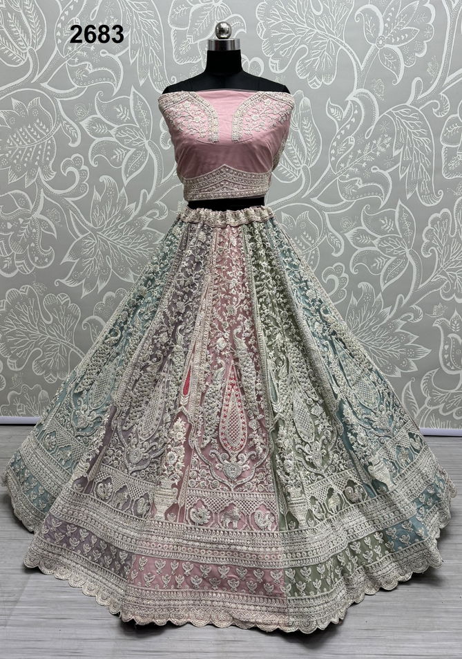 Anjani Art 2683 Designer Embroidery Heavy Net Party Wear Lehenga Choli Orders In India