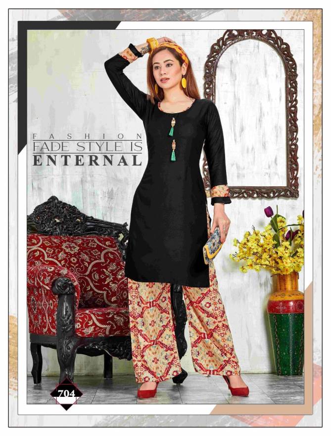 Prinal Glam Girl Latest Fancy Regular Casual Wear Rayon Printed Kurtis With Bottom Collection
