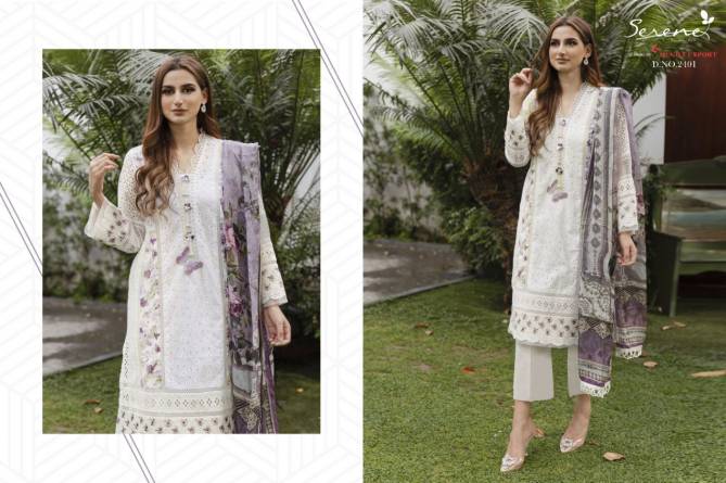 Serene Belle Ame Fancy Designer Heavy Festive Wear Pure Lawn Cotton Heavy Embroidery Pakistan Salwar Kameez Collection
