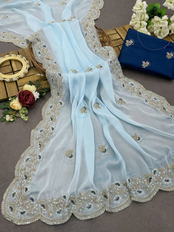 Jk Designer Soft Joya Silk Embroidery Wedding Wear Sarees Wholesale Market In Surat
