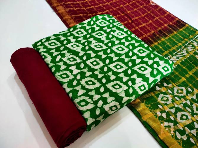 Rayon Premium Batik Print 1 Latest Casual Wear Printed Dress Material Collection