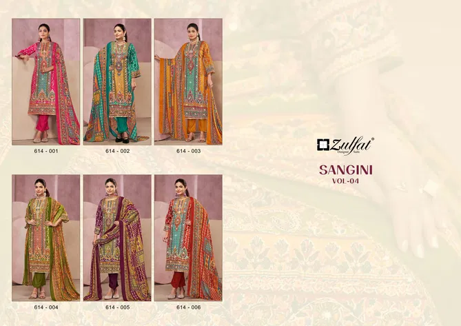 Sangini Vol 4 By Zulfat Printed Jam Cotton Dress Material Suppliers In India