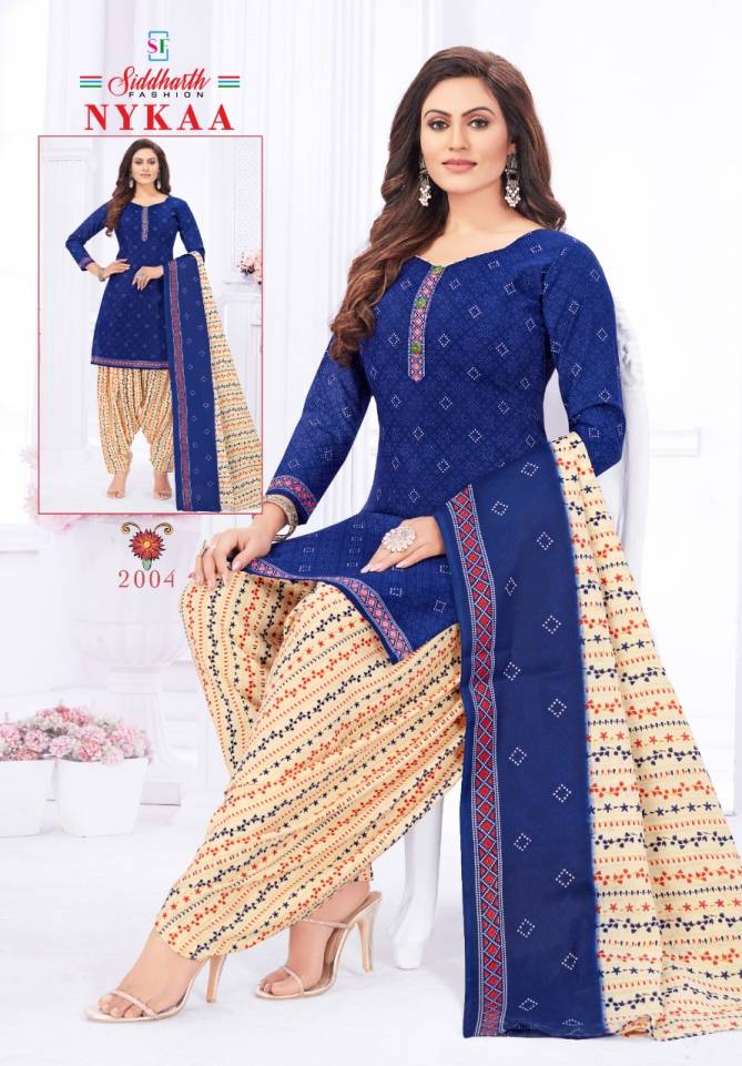 Siddharth Nykaa 2 Fancy Regular Wear Ready Made Cotton Printed Dress Collection