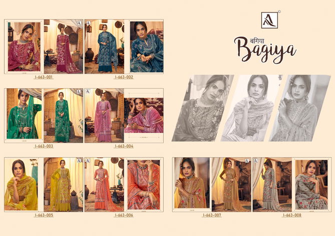 Alok Bagiya Latest Designer  Pure Viscose Velvet Printed Dresss Material Collection 
