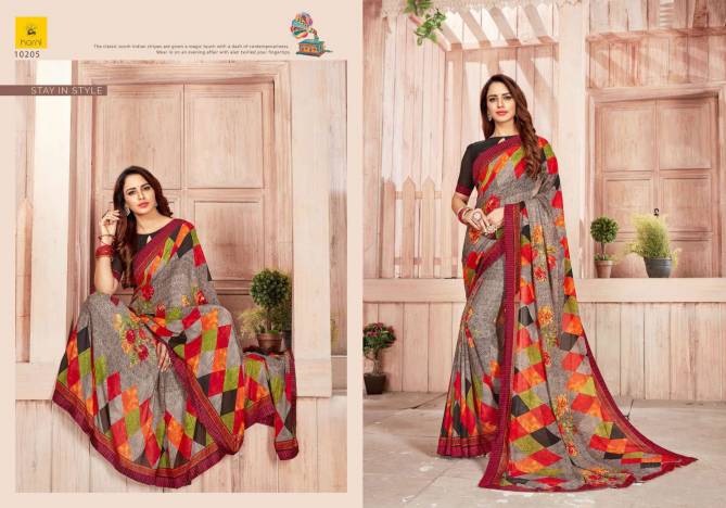 Hirva Symbol Latest Fancy Regular Wear Printed Georgette Sarees Collection 