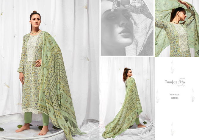 Nikhar By Mumtaz Arts Heavy Printed Pure Lawn Camric Cotton Dress Material Wholesalers In Delhi