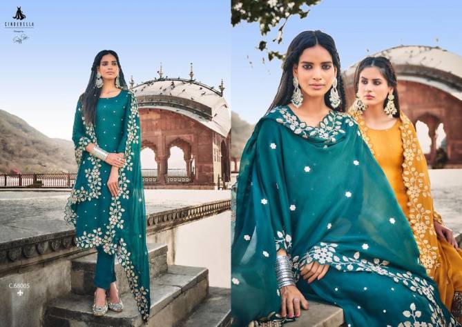 Cinderella Reem Fancy Silk Embroidery Festive Wear Designer Latest Salwar Kameez
