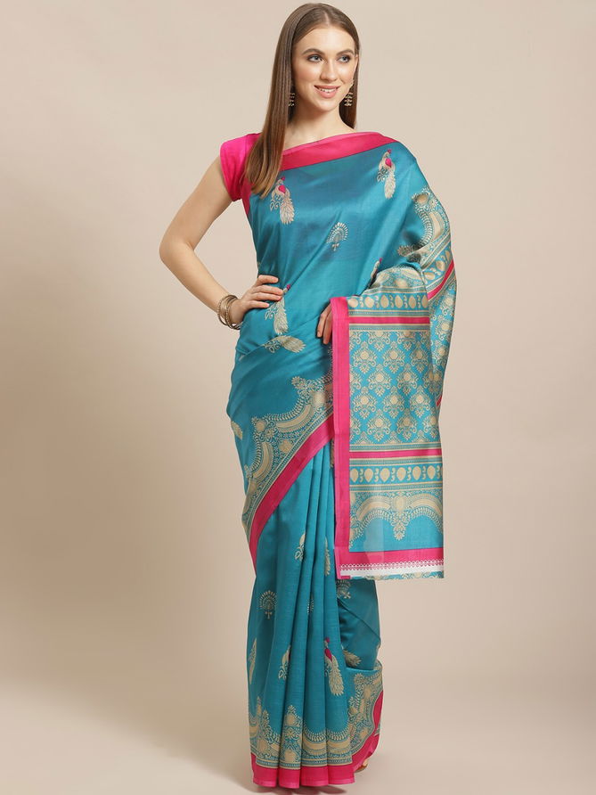 Bhagalpuri 3 Ethnic Festive Daily Wear Silk Sarees Collection