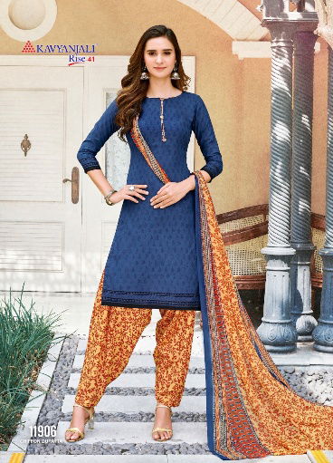 Kavyanjali Rise 41 Latest Designer Daily Wear Printed Cotton Dress Material Collection With Chiffon Dupatta 