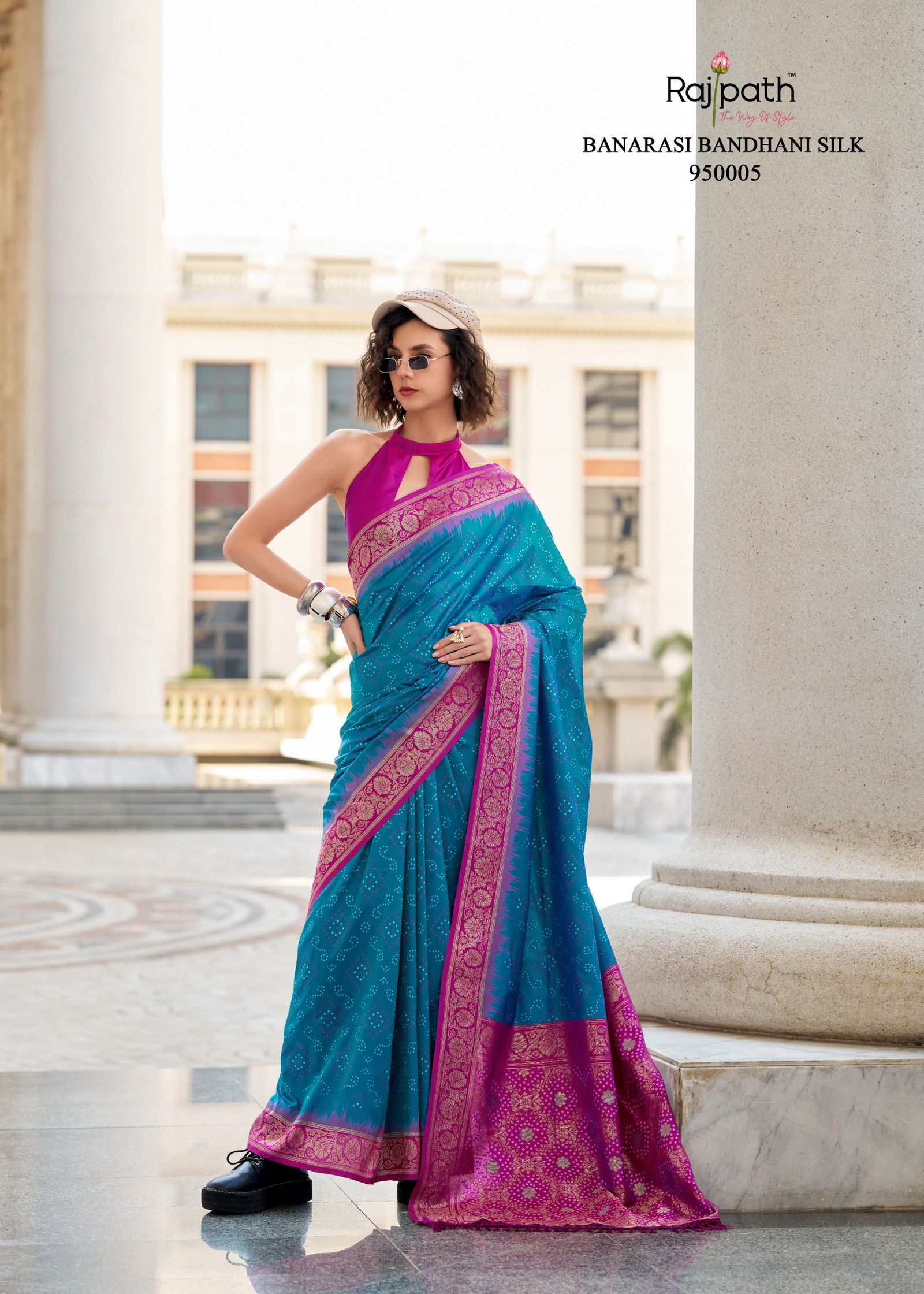 Zara Silk By Rajpath Ikkat Bandhani Designer Saree Suppliers In India