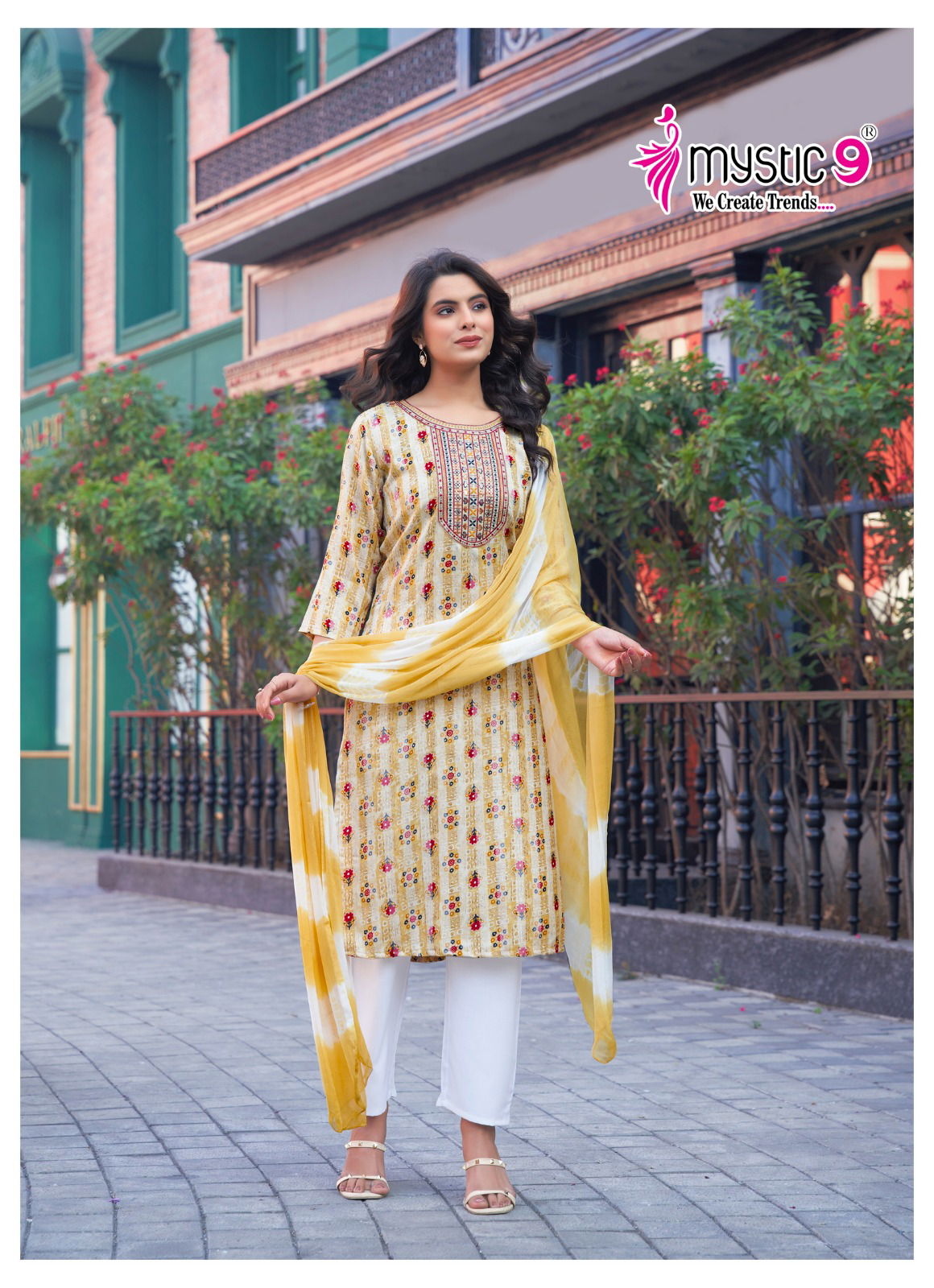 Rubina Vol 6 By Mystic 9 Rayon Kurti With Bottom Dupatta Orders In India