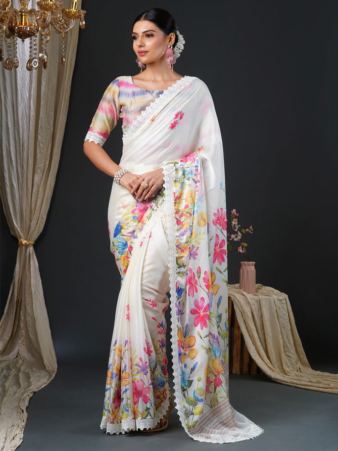 01 By Leela Georgette Digital Printed Saree Bulk orders In India