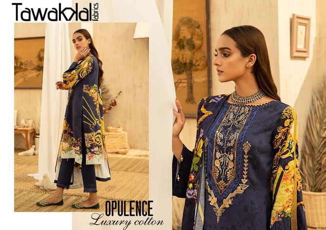 Tawakkal Opulence Latest Fancy Designer Regular Casual  Luxury Cotton 3 Pure Cotton Karachi Dress Material Collection
