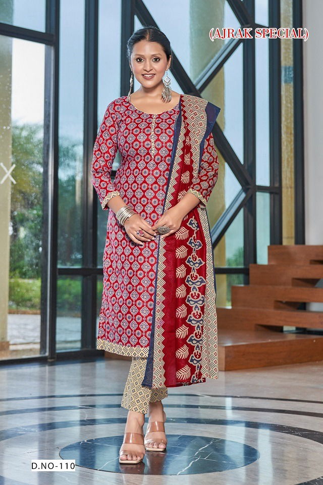 Ajrakh Special Vol 2 By Sc Printed Pure Cotton Dress Material Wholesale Price In Surat