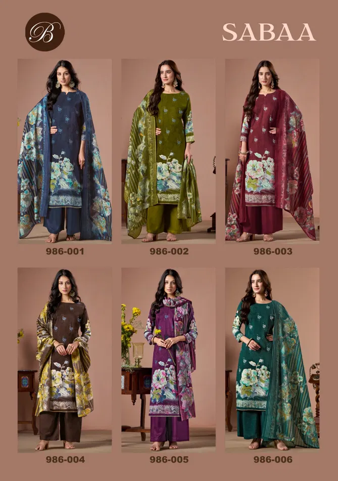 Sabaa By Belliza Viscose Rayon Digital Printed Dress Material Orders In India