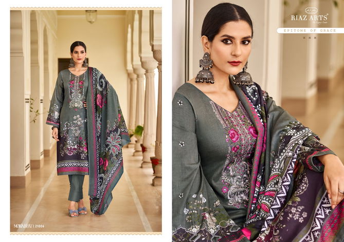 Mohabbat By Riaz Arts Karachi Lawn Digital Printed Dress Material Suppliers In India