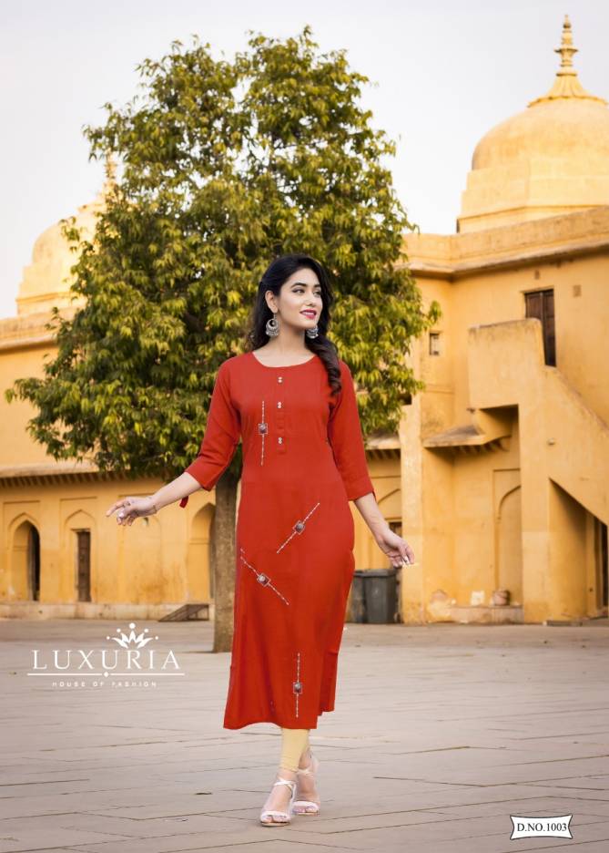 Luxuria Ocean 3 Latest Designer Embroidered Casual Wear Kurtis Collection