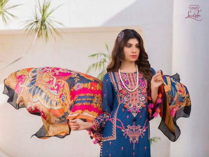 Levisha Al Zohaib fancy Festive Wear Digital Printed Jam Silk Cotton Pakistani Salwar Suits Collection
