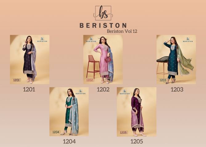 Beriston Bs Vol 12 Vichitra Silk Dress Material Suit Wholesale Price In Surat