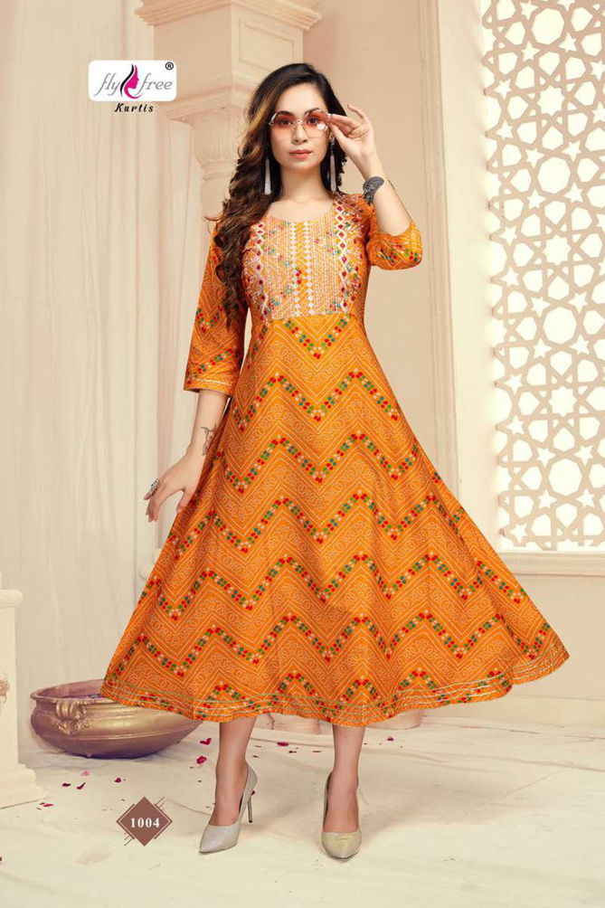 Fly Free Senorita Fancy Designer Ethnic Wear Anarkali Long Kurti Collection