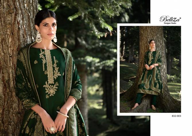 Zarah By Belliza Pashmina Jacquard Designer Salwar Suits Catalog