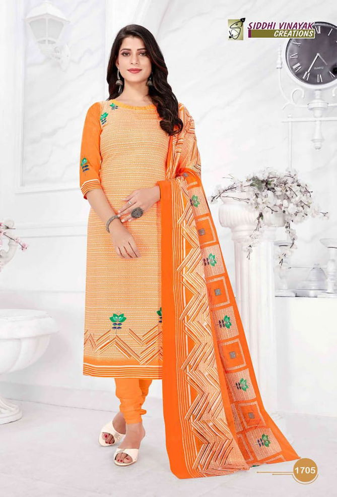 Siddhi Vinayak Latest Casual Wear Pure Cotton Printed Dress Material Collection