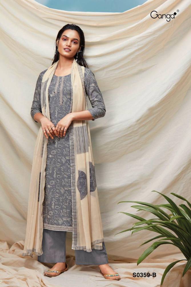 GANGA HANA Latest Fancy Designer Superior Lawn Cotton Printed With Embroidery Work Salwar Suit Collection