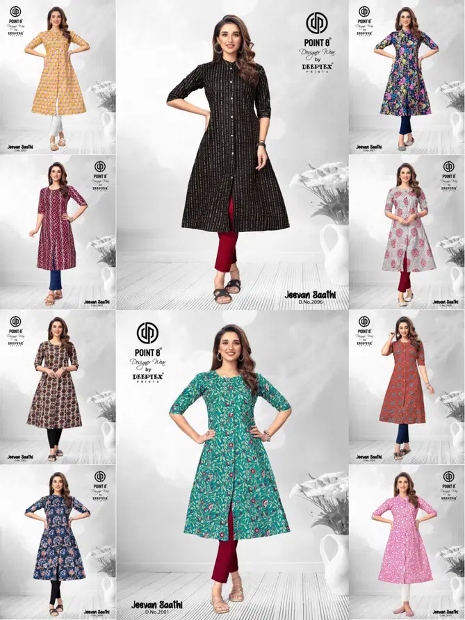 Jeevan Sathi Vol 2 By Deeptex A Line Cotton Printed Kurti Suppliers In India