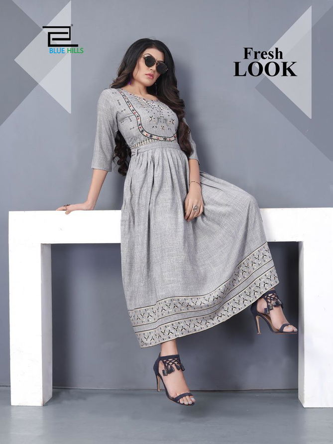 VEE FAB SHIVI Fancy Designer Ethnic Wear Heavy Rayon Two Tone Anarkali Kurtis Collection