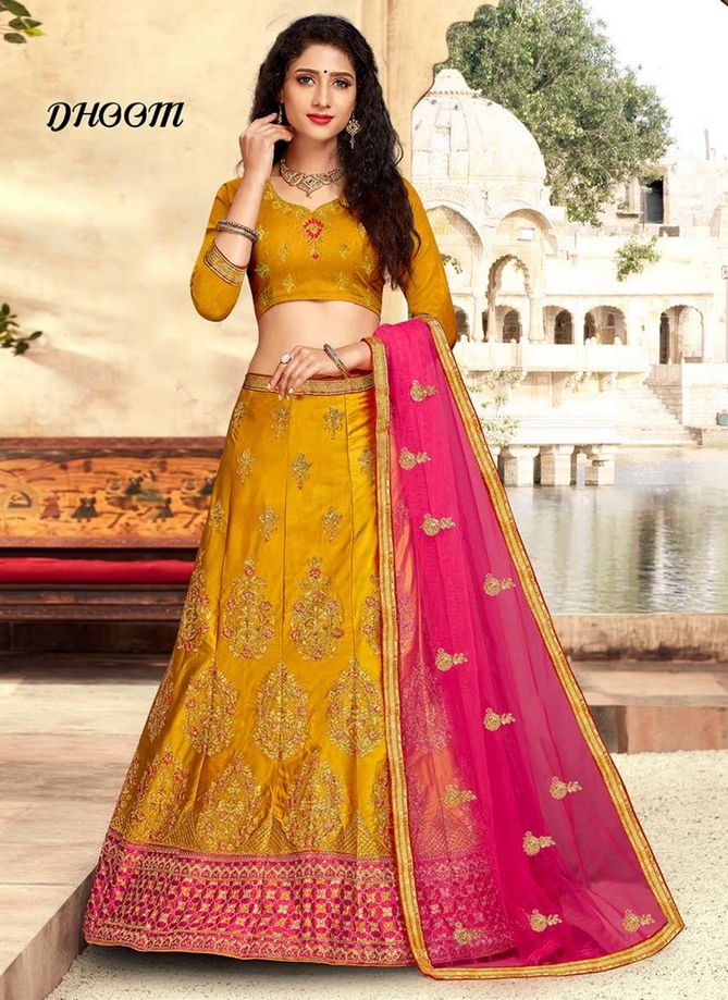 Saanchi Dhoom Wedding Designer Bridle Embroidered Silk Lehenga Choli Collection 