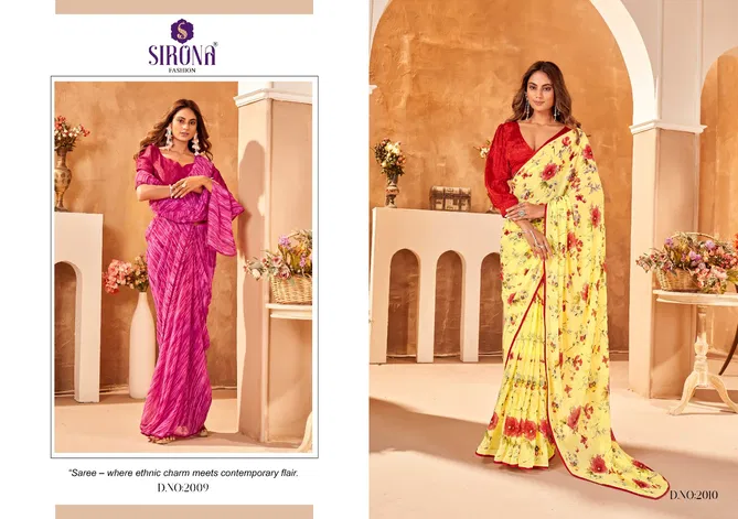 Suvali By Sirona Georgette Designer Sarees Wholesale Shop In India