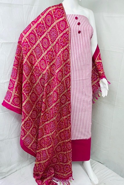 fcity.in - Womens South Cotton Handloom Multicolour Dress Material  Unstitched