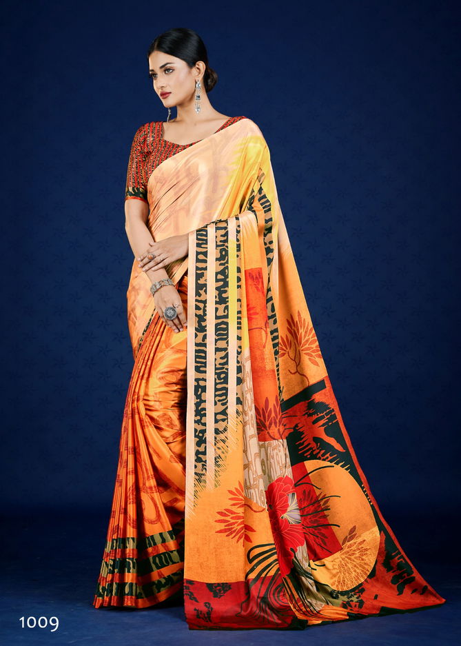 Roma By Jivora Crepe Digital Printed Casual Wear Saree Wholesale In India