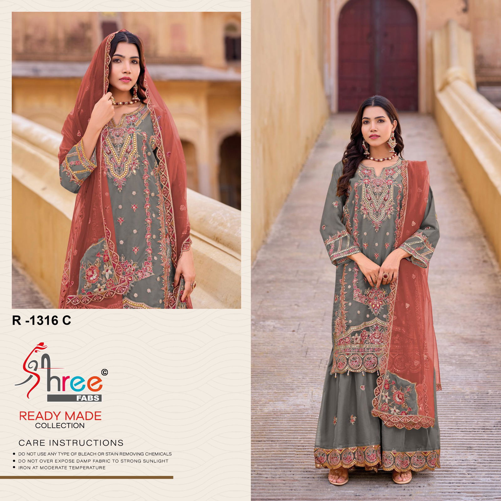 R 1316 By Shree Fabs Organza Readymade Suits Wholesale Market In Surat