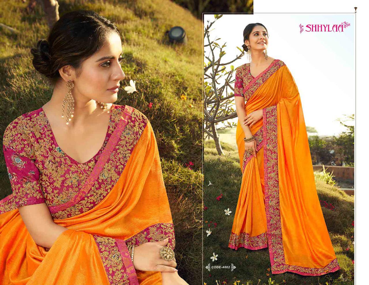 SHHYLAA CHARBAGH VOL-3 DIGITAL PRINTS AND EMBROIDERY WORK LATEST FANCY DESIGNER  SAREE COLLECTION