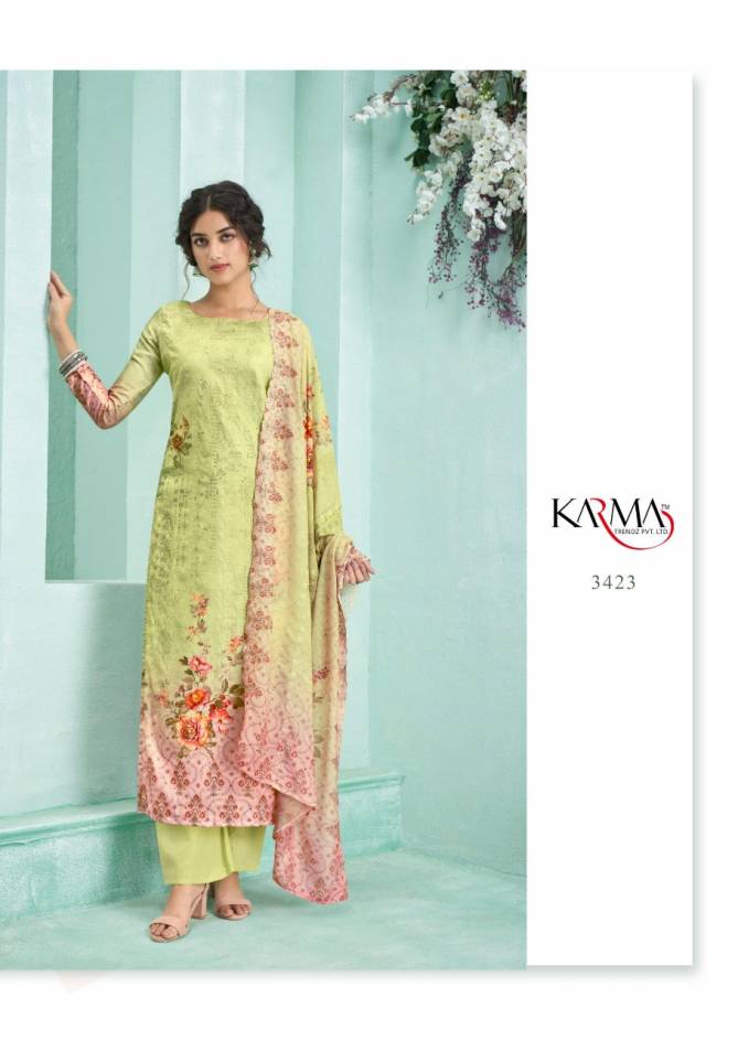 Karma Azaa 5 Printed Designer Jam Cotton Casual Wear Dress Material Collection