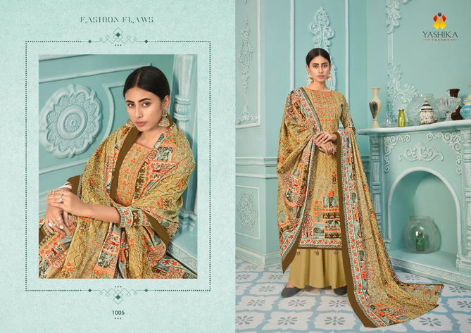 Yashika Zuffat 1 Latest Designer Festive Wear Pure Lawn Cotton Printed Dress Material Collection
