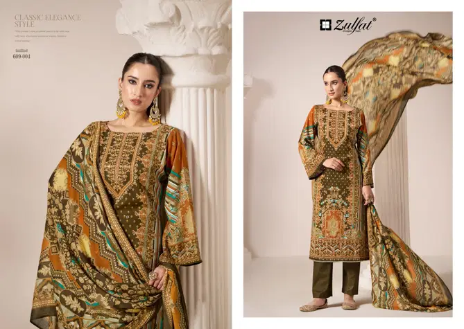 Aayat Vol 9 By Zulfat Rayon Digital Printed Dress Material Suppliers In India