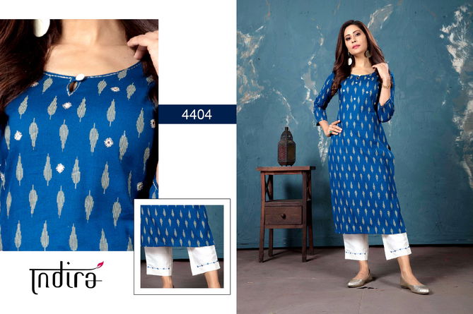 Indira Basant Printed Latest Regular Wear Cotton Linen
 Kurtis With Bottom Collection
