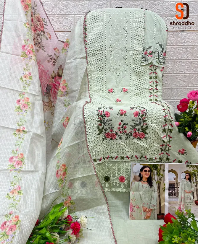 Mariya By Shraddha Designer Cotton Embroidered Dress Material Exporters In India