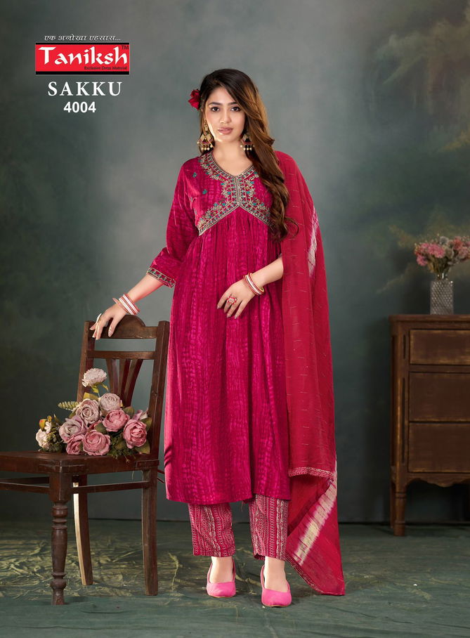 Sakku Vol 4 By Tanishk Alia Cut 4001 To 4006 Series Kurti With Bottom Dupatta Suppliers in India