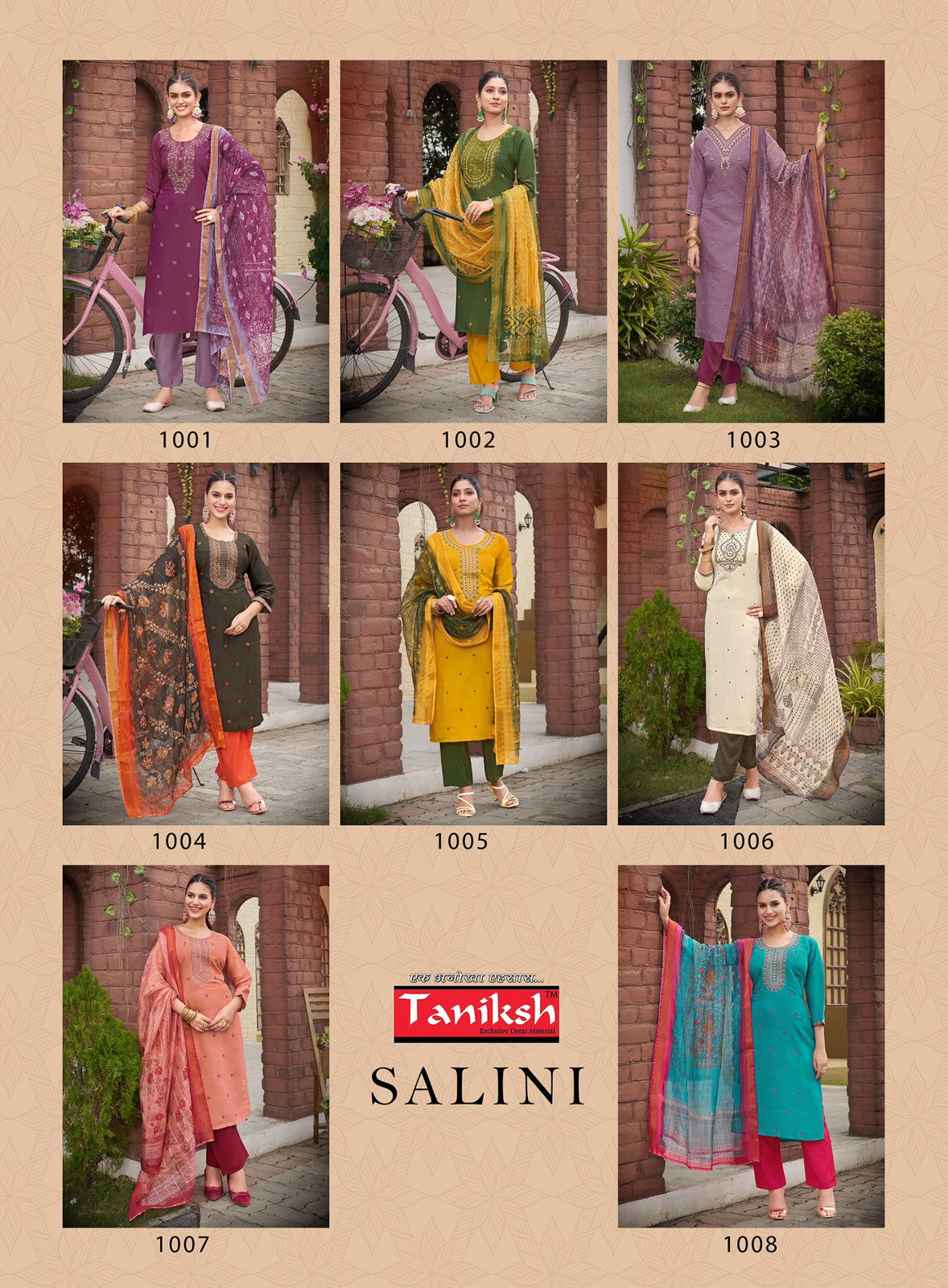 Salini Vol 1 By Taniksh Shimmer Kurti With Bottom Dupatta Online Wholesale 