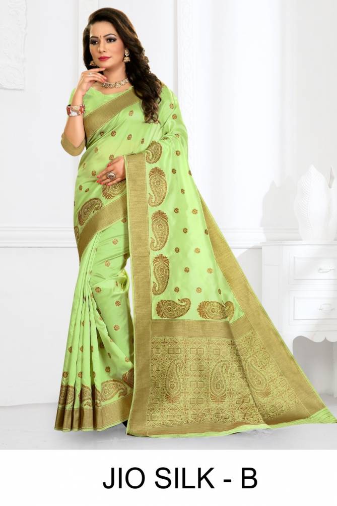 Ronisha Jio Silk Latest Fancy Casual Wear Premium Silk Sarees Collection
