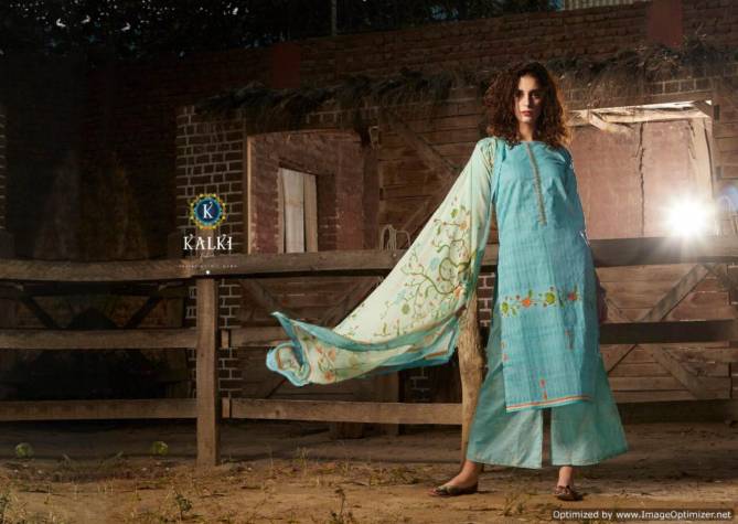 Kalki Ready Made Collection Of Kurti Plazzo Pattern Suit Gota Patti Work With Nazneen Dupatta 